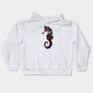 Art Seahorse, nautical tribal symbol print Kids Hoodie